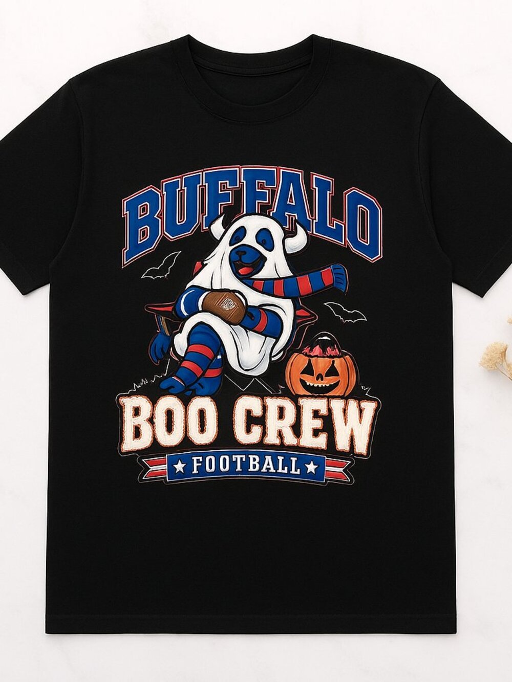 Buffalo Bills Boo Crew Football Halloween Shirt Spooky Game Day Graphic Tee